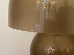 1970s German Süssmuth Brown Domed Glass & Brass Table Lamp