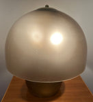 1970s German Süssmuth Brown Domed Glass & Brass Table Lamp