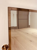 1970s Square Brass & Bevelled Glass Swivel Bathroom Mirror