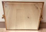 1970s Square Brass & Bevelled Glass Swivel Bathroom Mirror