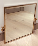 1970s Square Brass & Bevelled Glass Swivel Bathroom Mirror