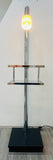 1970s Italian Two Shelf Angled Chromed Metal Floor Lamp