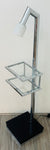 1970s Italian Two Shelf Angled Chromed Metal Floor Lamp