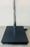 1970s Italian Two Shelf Angled Chromed Metal Floor Lamp