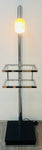 1970s Italian Two Shelf Angled Chromed Metal Floor Lamp