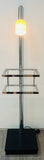 1970s Italian Two Shelf Angled Chromed Metal Floor Lamp