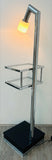 1970s Italian Two Shelf Angled Chromed Metal Floor Lamp