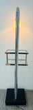 1970s Italian Two Shelf Angled Chromed Metal Floor Lamp