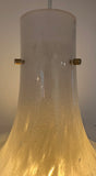 1970s German Glashütte Limburg Mottled Glass Pendant Light