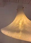 1970s German Glashütte Limburg Mottled Glass Pendant Light