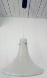 1970s German Glashütte Limburg Mottled Glass Pendant Light