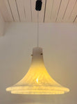 1970s German Glashütte Limburg Mottled Glass Pendant Light