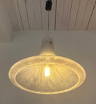 1970s German Glashütte Limburg Mottled Glass Pendant Light