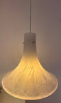 1970s German Glashütte Limburg Mottled Glass Pendant Light