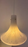 1970s German Glashütte Limburg Mottled Glass Pendant Light