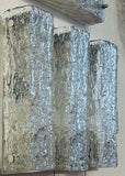 1970s German Kaiser Iced Glass Wall Lights.  3 Available.