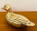 1970s English Brass Duck Figurine Sculpture