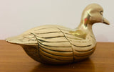 1970s English Brass Duck Figurine Sculpture