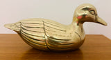 1970s English Brass Duck Figurine Sculpture