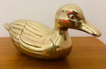 1970s English Brass Duck Figurine Sculpture