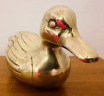 1970s English Brass Duck Figurine Sculpture