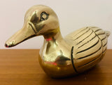 1970s English Brass Duck Figurine Sculpture