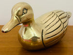 1970s English Brass Duck Figurine Sculpture