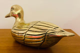 1970s English Brass Duck Figurine Sculpture