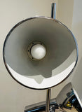 1970s German Attr. Cosack Two Shade Chrome Floor Lamp