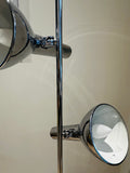 1970s German Attr. Cosack Two Shade Chrome Floor Lamp