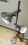 1970s German Attr. Cosack Two Shade Chrome Floor Lamp