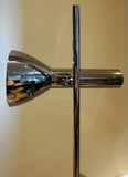 1970s German Attr. Cosack Two Shade Chrome Floor Lamp