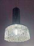 1970s German Staff Leuchten Chrome & Glass Pendant Light 3 available