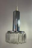 1970s German Staff Leuchten Chrome & Glass Pendant Light 3 available