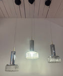 1970s German Staff Leuchten Chrome & Glass Pendant Light 3 available