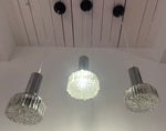 1970s German Staff Leuchten Chrome & Glass Pendant Light 3 available