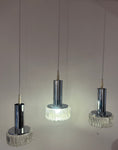 1970s German Staff Leuchten Chrome & Glass Pendant Light 3 available