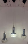 1970s German Staff Leuchten Chrome & Glass Pendant Light 3 available