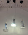 1970s German Staff Leuchten Chrome & Glass Pendant Light 3 available