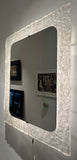 1970s German Erco Illuminated Lucite Rectangular Wall Mirror