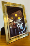 1970s Italian Polished Brass Picture Frame