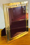 1970s Italian Polished Brass Picture Frame