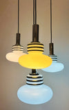 1970s German Cascading Shade Hanging Light by Leclair & Schäfer