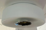 1970s Putzler Opaline Glass & Chrome Wall or Flush Mount Light