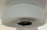 1970s Putzler Opaline Glass & Chrome Wall or Flush Mount Light