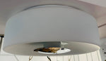 1970s Putzler Opaline Glass & Chrome Wall or Flush Mount Light