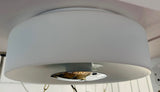 1970s Putzler Opaline Glass & Chrome Wall or Flush Mount Light