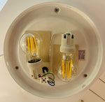1970s Putzler Opaline Glass & Chrome Wall or Flush Mount Light