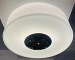 1970s Putzler Opaline Glass & Chrome Wall or Flush Mount Light