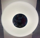 1970s Putzler Opaline Glass & Chrome Wall or Flush Mount Light